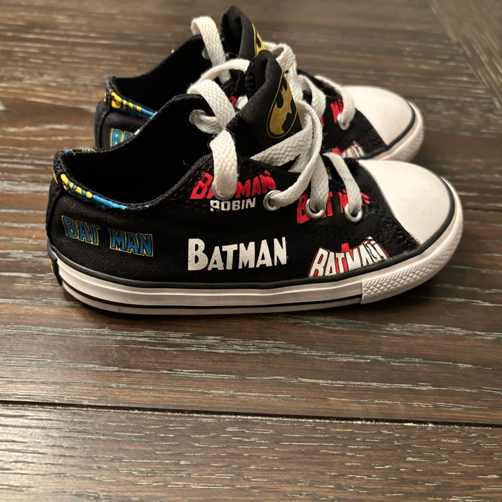 Converse Kids Black and White Batman Sneakers